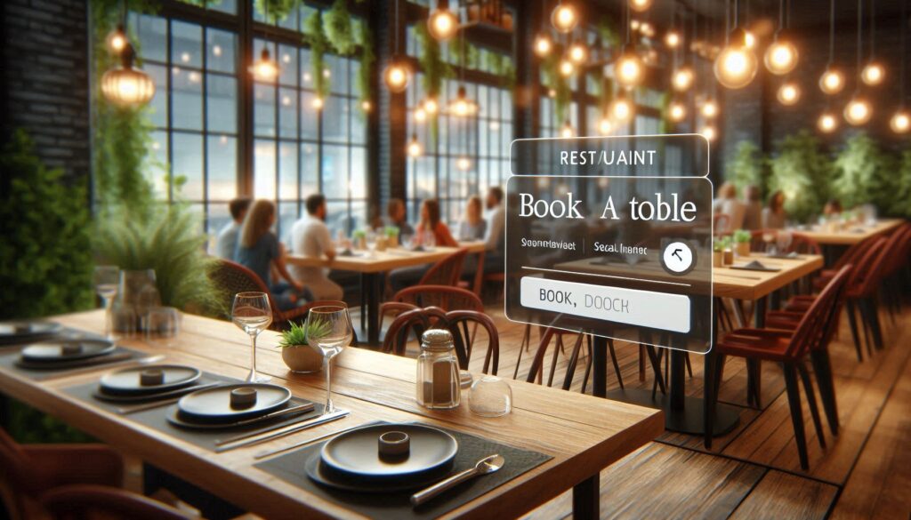 Imagen de un restaurante con un servicio de reservas online